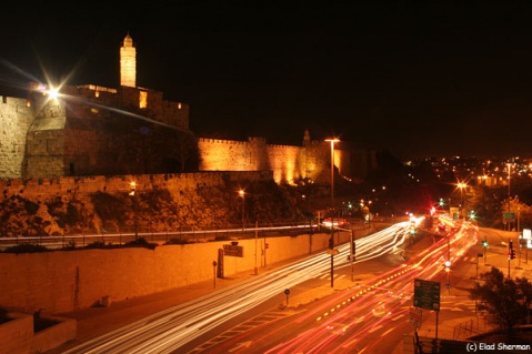 Night shot of David´s Tower